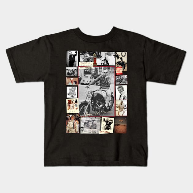 STEVE MCQUEEN COLLAGE #2 Kids T-Shirt by CS77